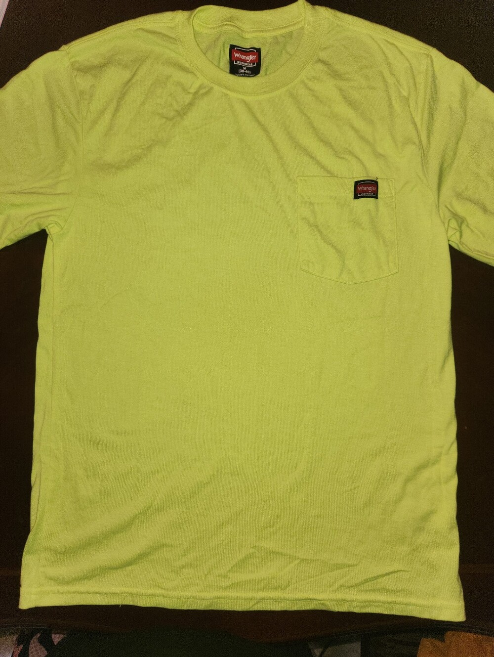 Wrangler Workwear High-Visibility Yellow Pocket Short Sleeve Tee